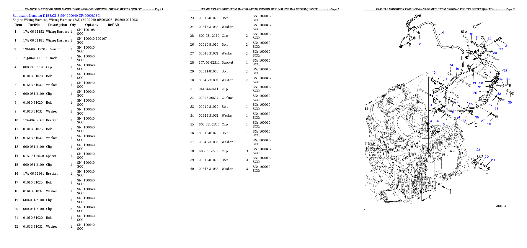 Protected: D155AXI-8 S/N 100040-UP Partsbook