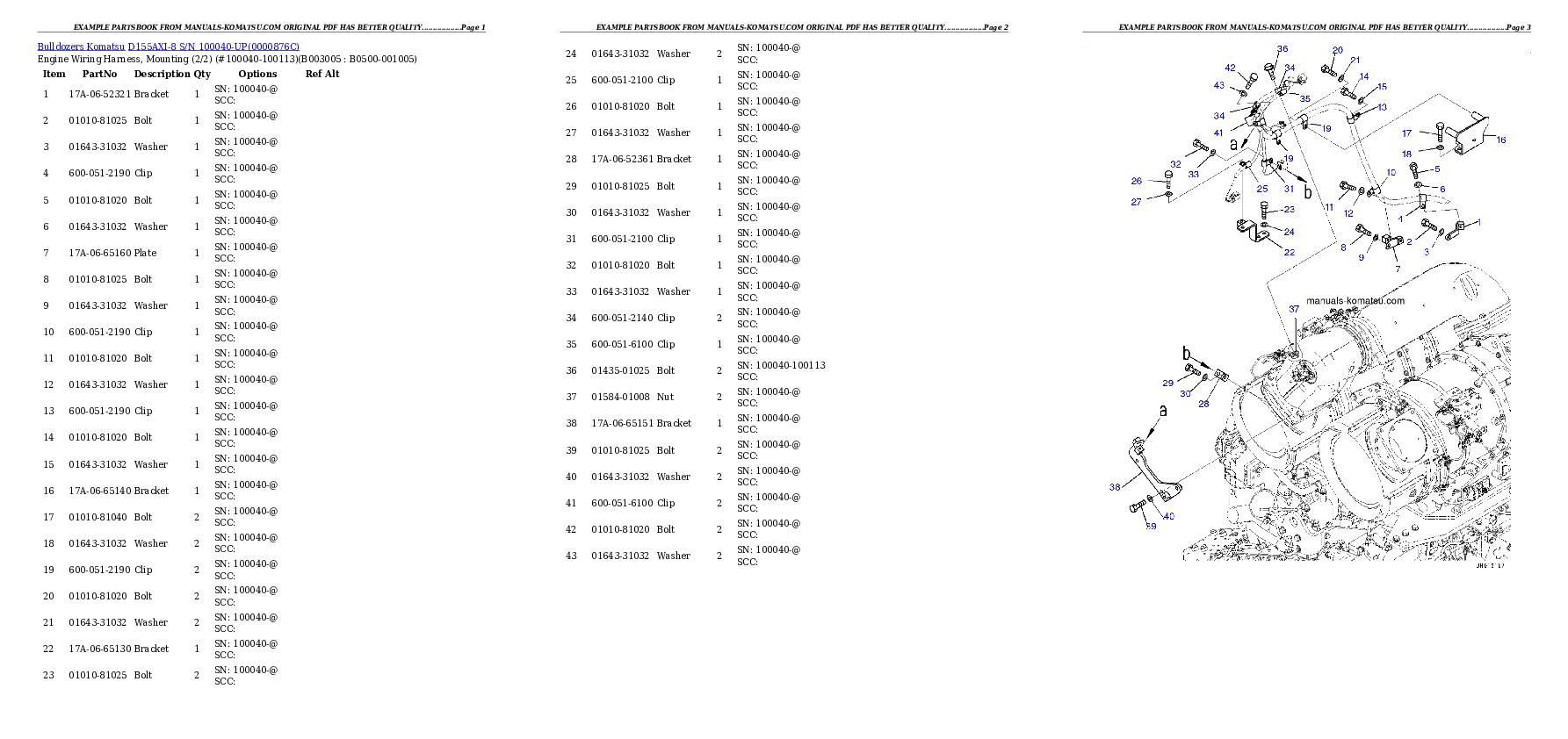 Protected: D155AXI-8 S/N 100040-UP Partsbook