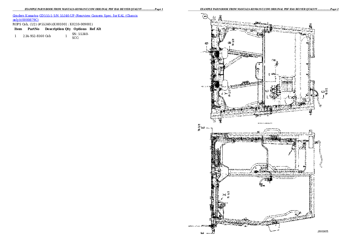 Protected: GD555-5 S/N 55340-UP (Rearview Camera Spec. for KAL (Chassis only)) Partsbook