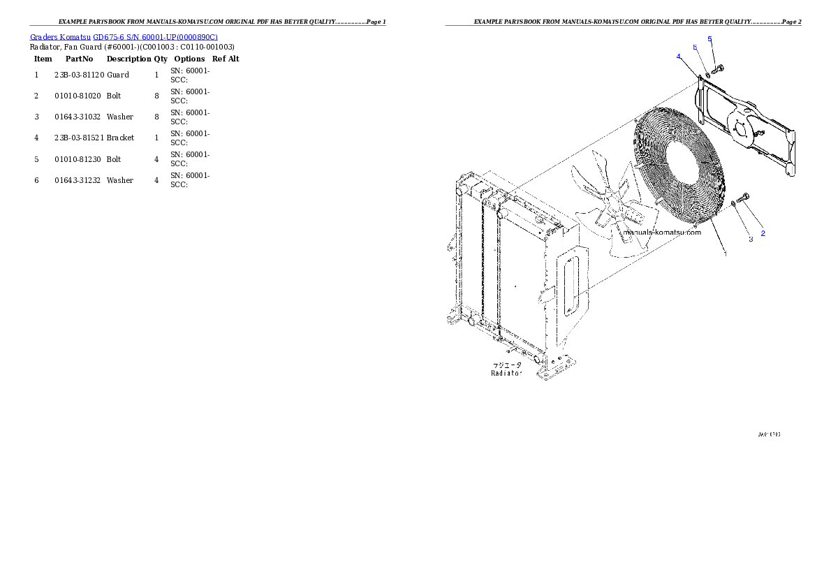 Protected: GD675-6 S/N 60001-UP Partsbook