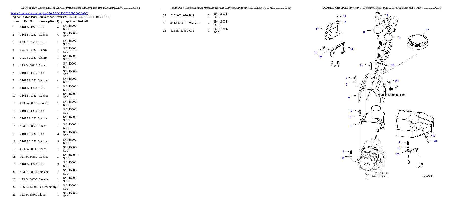 Protected: WA380-8 S/N 15001-UP Partsbook