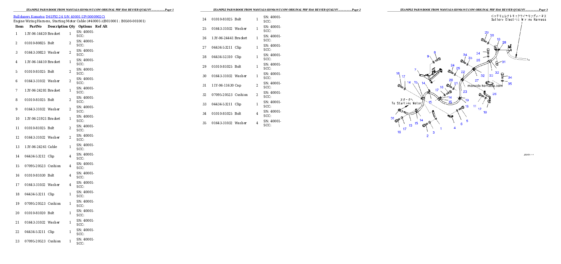 Protected: D61PXI-24 S/N 40001-UP Partsbook