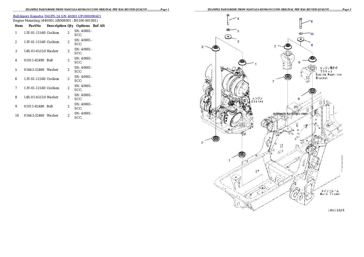 Protected: D61PX-24 S/N 40001-UP Partsbook