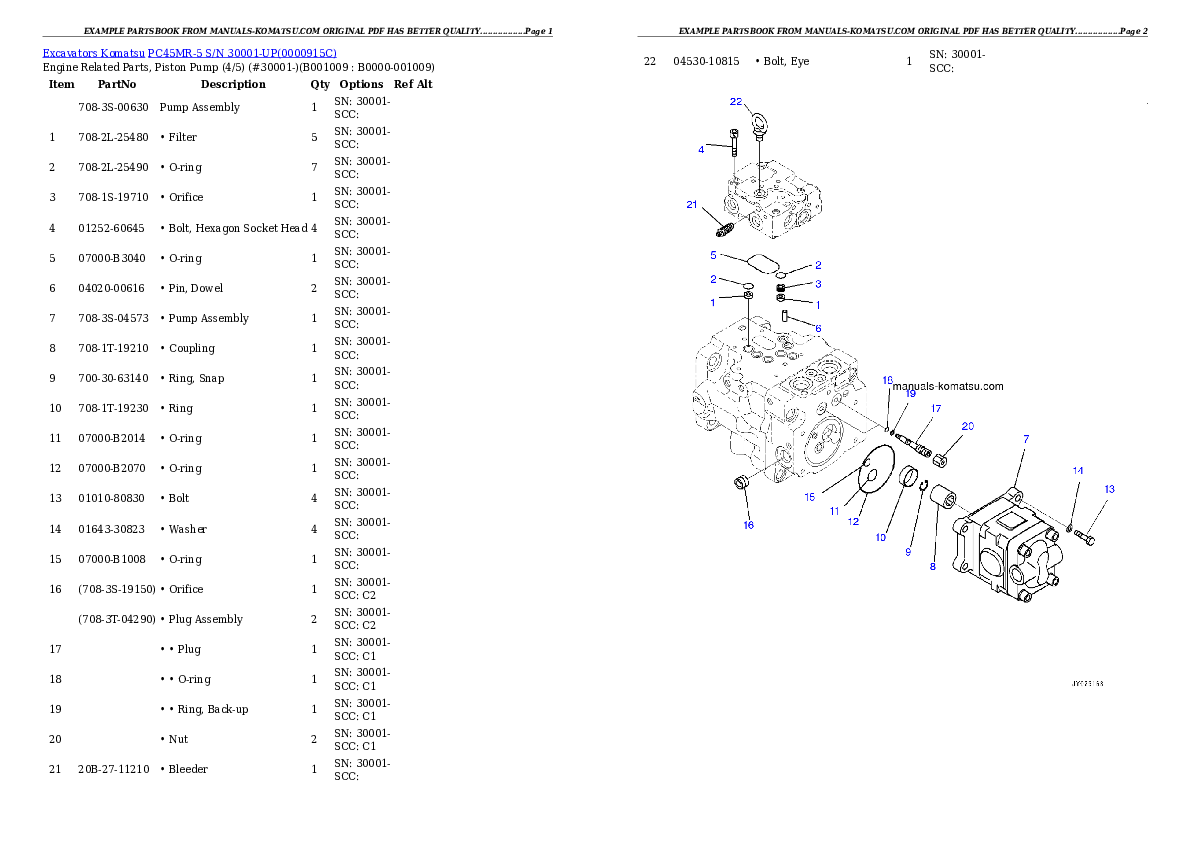 Protected: PC45MR-5 S/N 30001-UP Partsbook