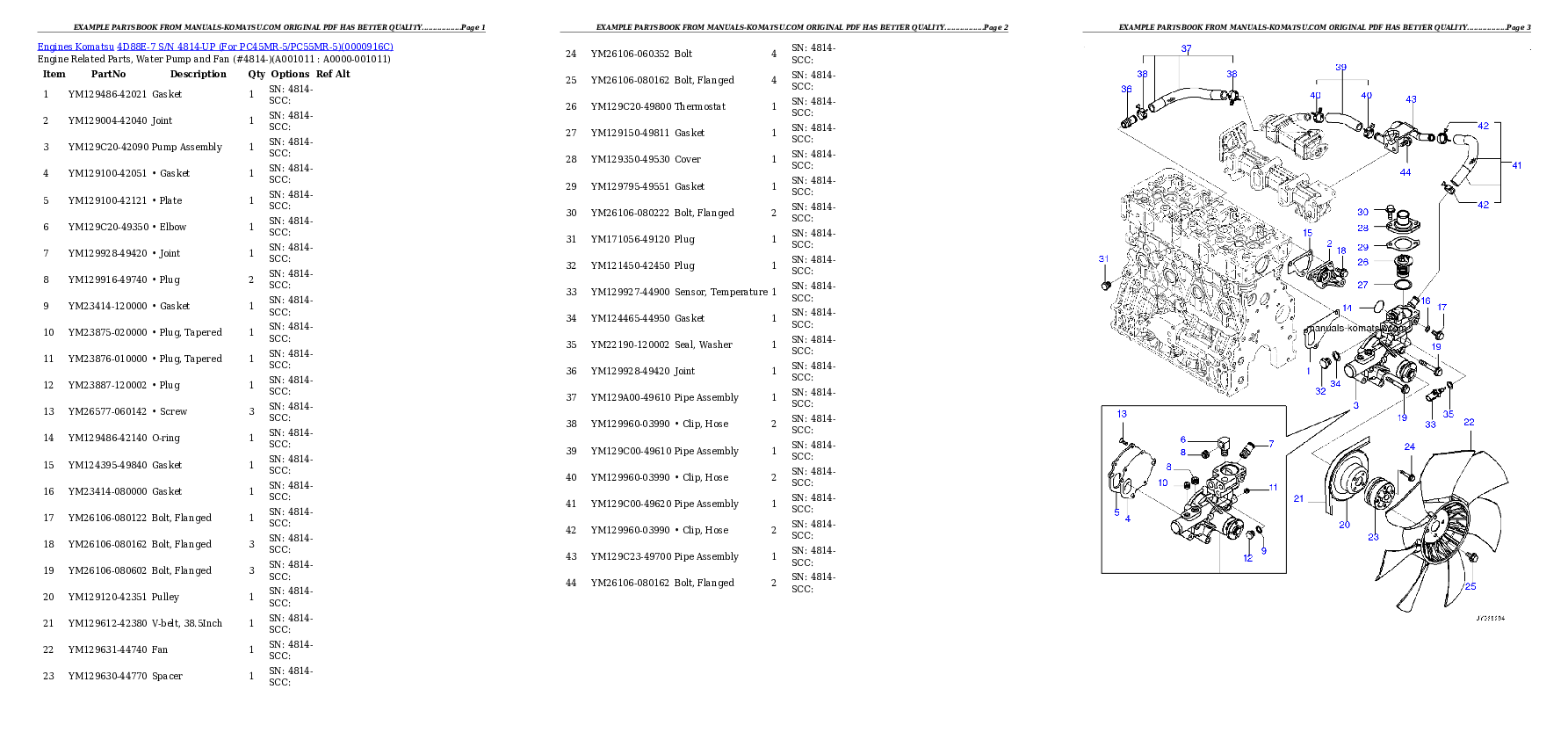 Protected: 4D88E-7 S/N 4814-UP (For PC45MR-5/PC55MR-5) Partsbook
