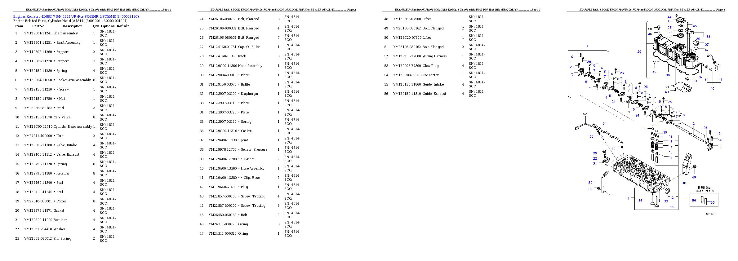 Protected: 4D88E-7 S/N 4814-UP (For PC45MR-5/PC55MR-5) Partsbook