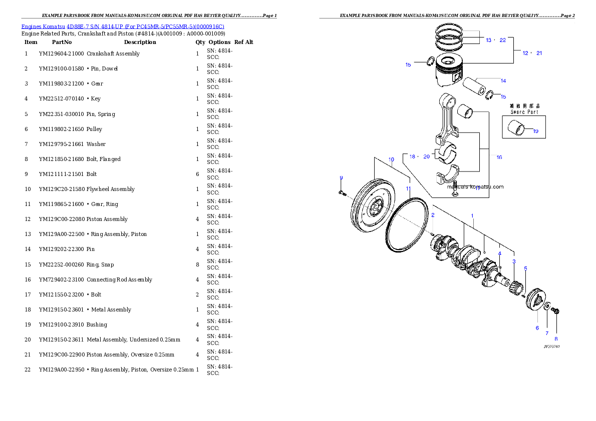 Protected: 4D88E-7 S/N 4814-UP (For PC45MR-5/PC55MR-5) Partsbook