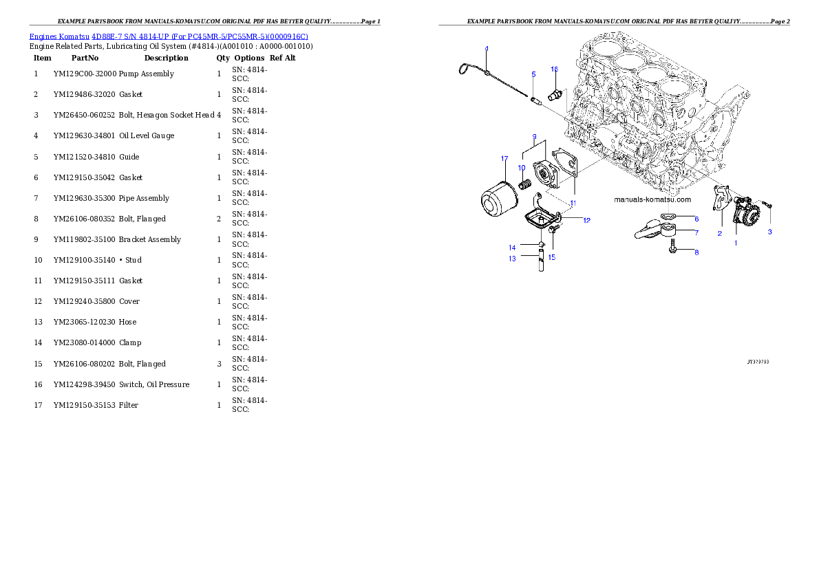 Protected: 4D88E-7 S/N 4814-UP (For PC45MR-5/PC55MR-5) Partsbook