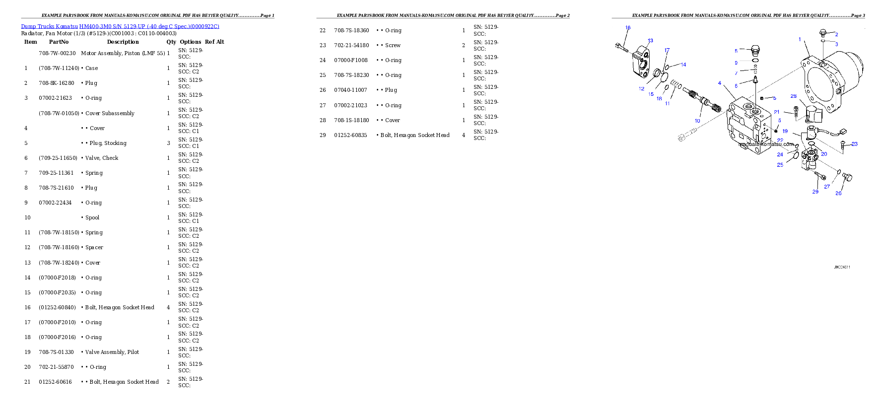 Protected: HM400-3M0 S/N 5129-UP (-40 deg C Spec.) Partsbook