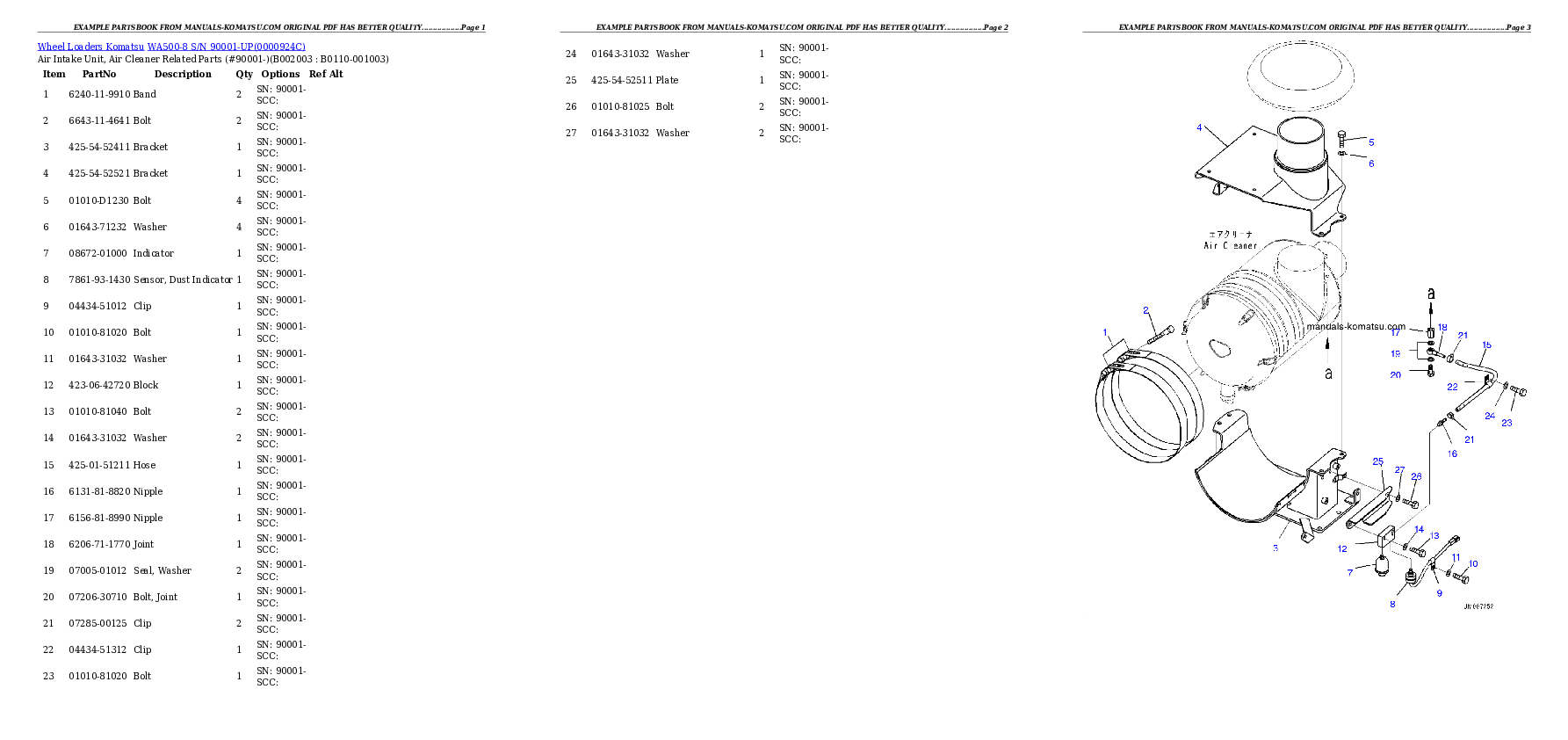 Protected: WA500-8 S/N 90001-UP Partsbook