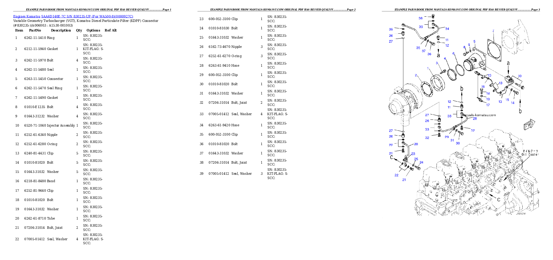 Protected: SAA6D140E-7C S/N 830235-UP (For WA500-8) Partsbook