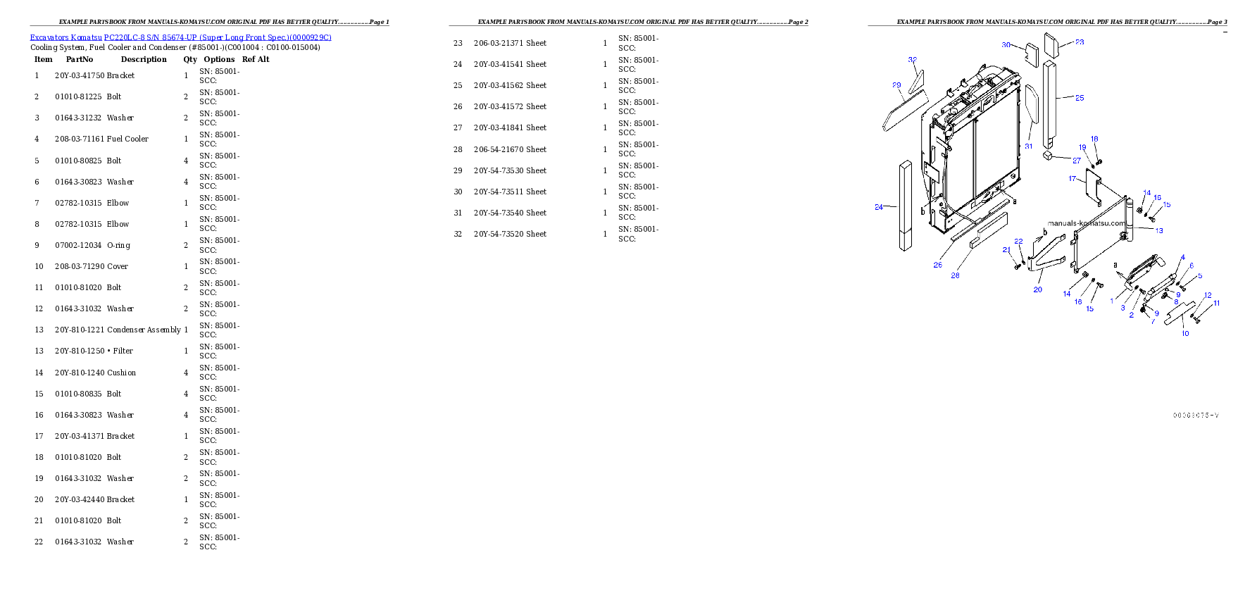Protected: PC220LC-8 S/N 85674-UP (Super Long Front Spec.) Partsbook