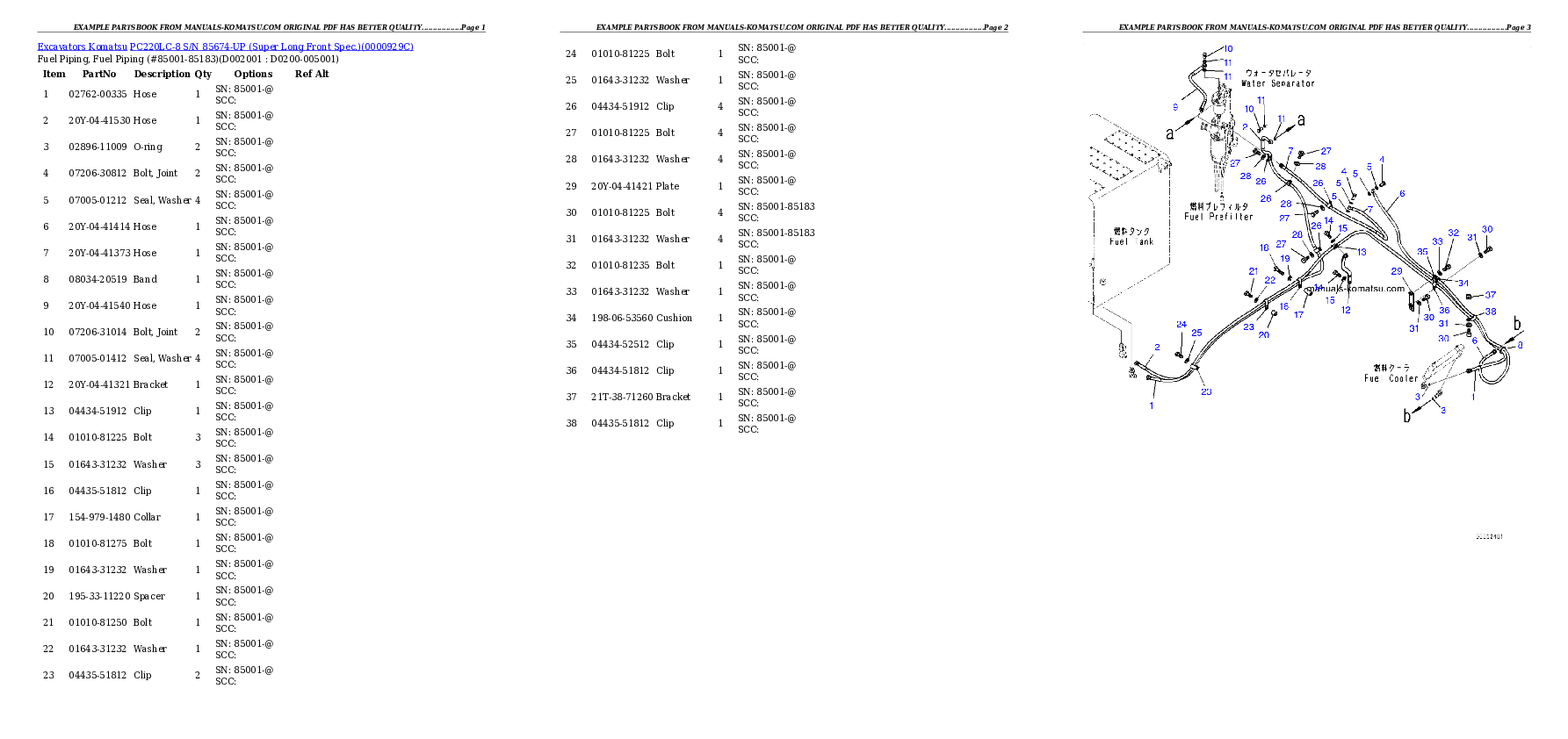 Protected: PC220LC-8 S/N 85674-UP (Super Long Front Spec.) Partsbook