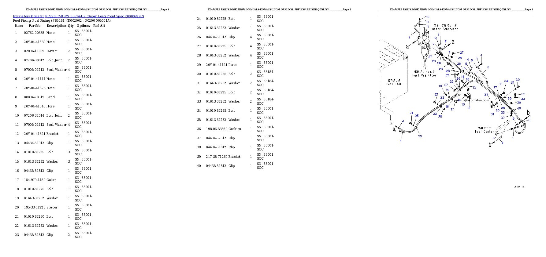 Protected: PC220LC-8 S/N 85674-UP (Super Long Front Spec.) Partsbook