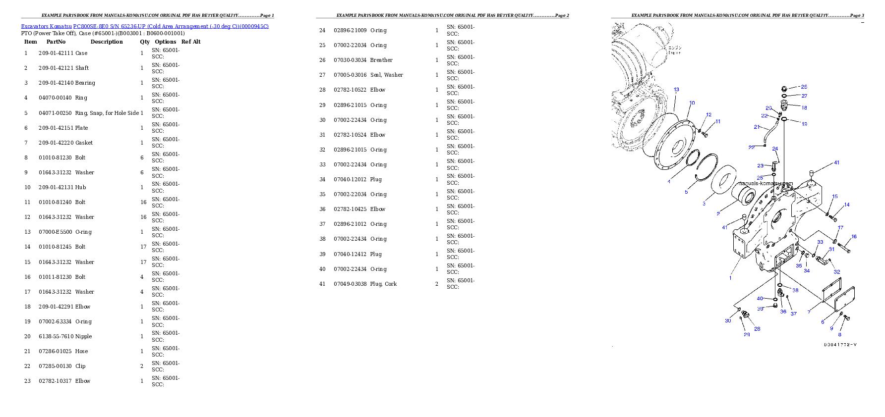 Protected: PC800SE-8E0 S/N 65236-UP (Cold Area Arrangement (-30 deg C)) Partsbook