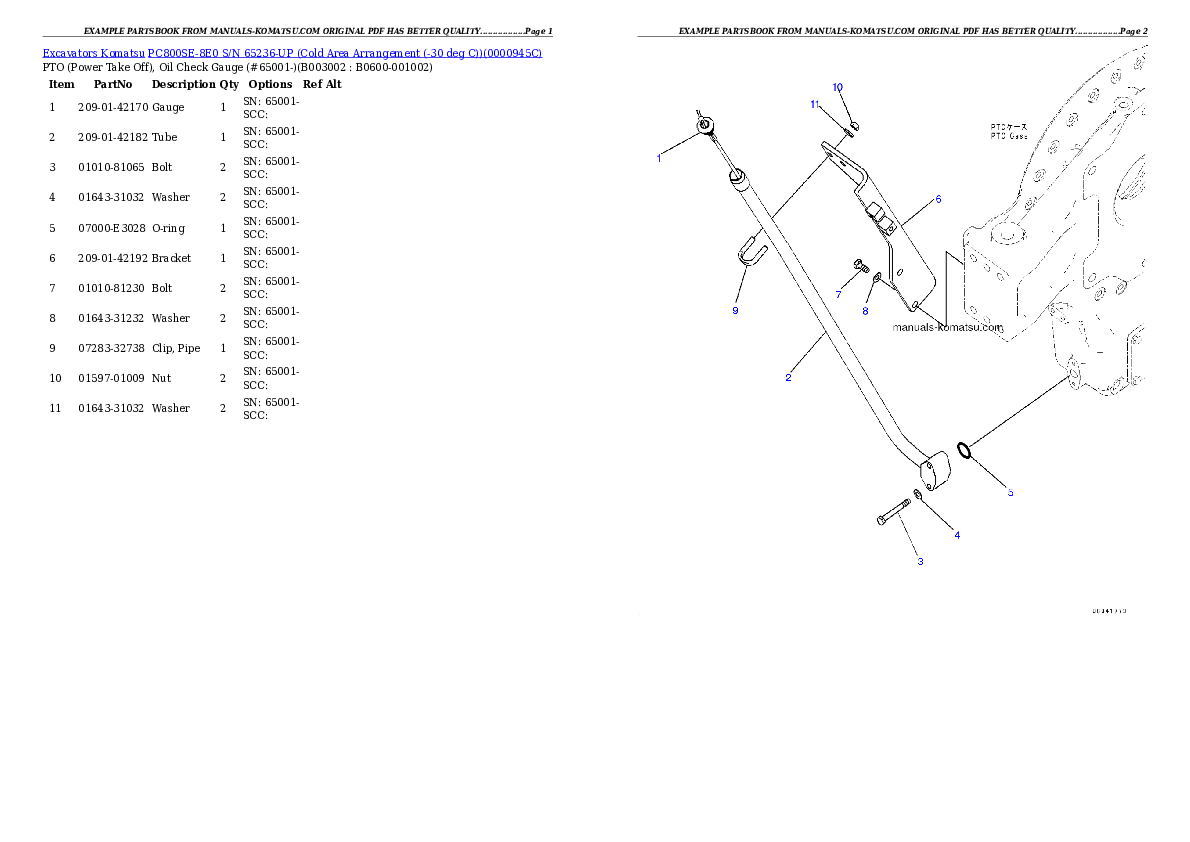 Protected: PC800SE-8E0 S/N 65236-UP (Cold Area Arrangement (-30 deg C)) Partsbook