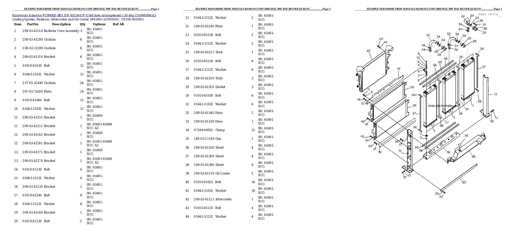 Protected: PC800SE-8E0 S/N 65236-UP (Cold Area Arrangement (-30 deg C)) Partsbook