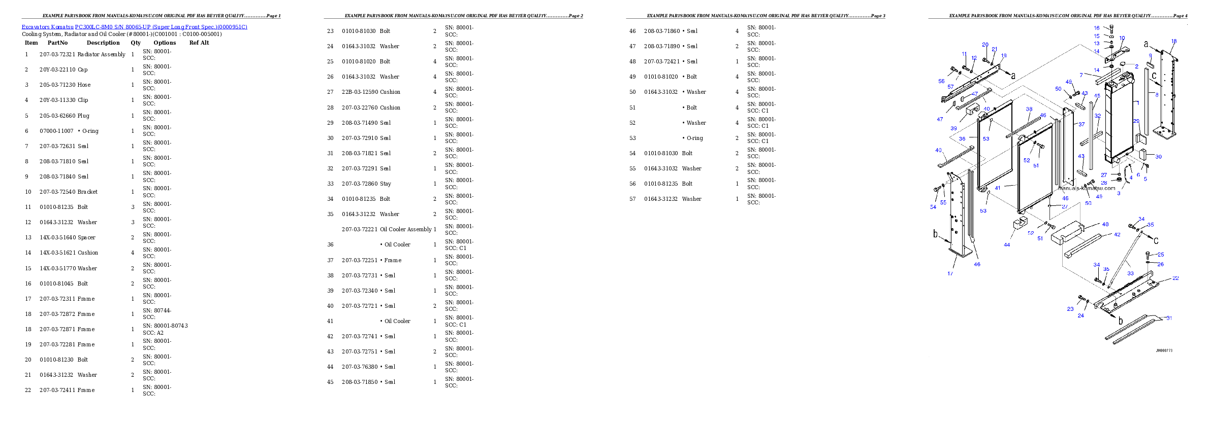Protected: PC300LC-8M0 S/N 80065-UP (Super Long Front Spec.) Partsbook