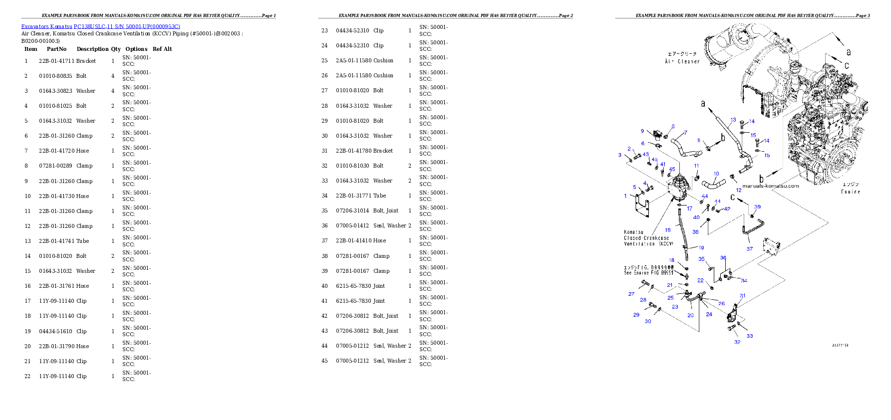 Protected: PC138USLC-11 S/N 50001-UP Partsbook