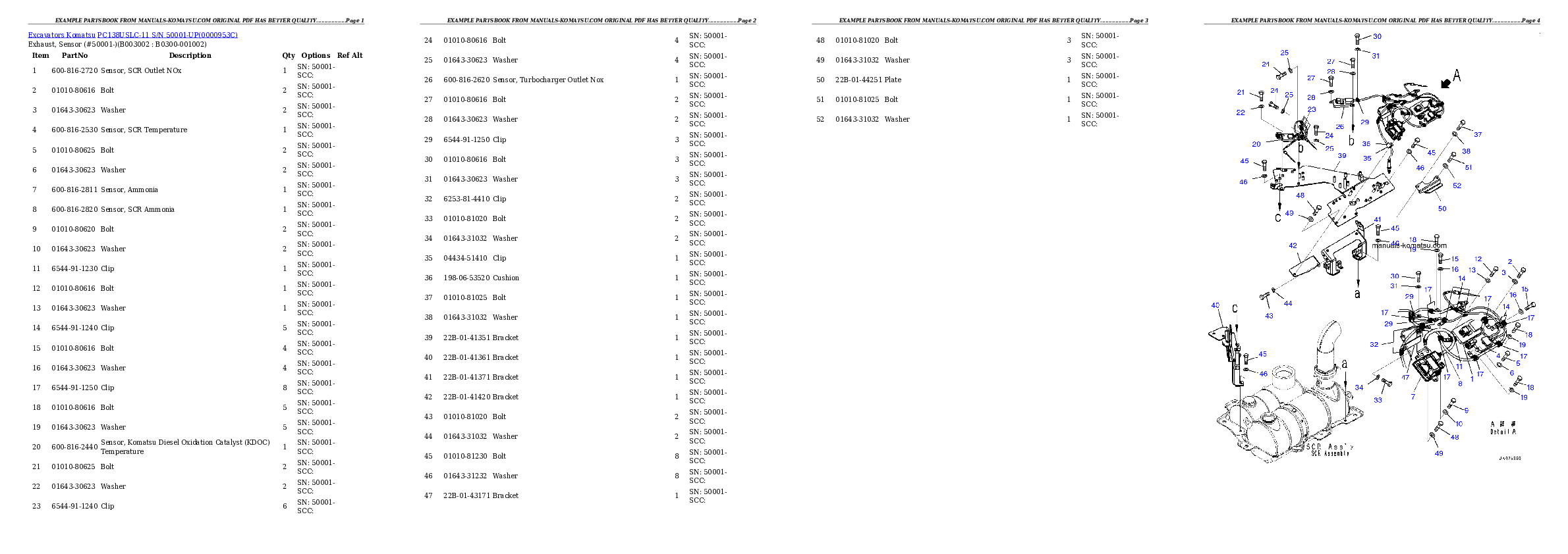 Protected: PC138USLC-11 S/N 50001-UP Partsbook