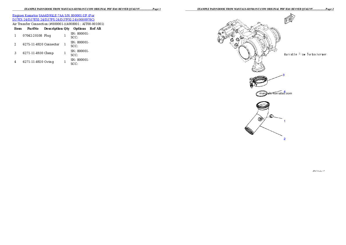 Protected: SAA4D95LE-7AA S/N 800001-UP (For D37EX-24/D37EXI-24/D37PX-24/D37PXI-24) Partsbook
