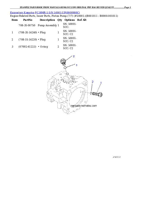 Protected: PC30MR-5 S/N 50001-UP Partsbook