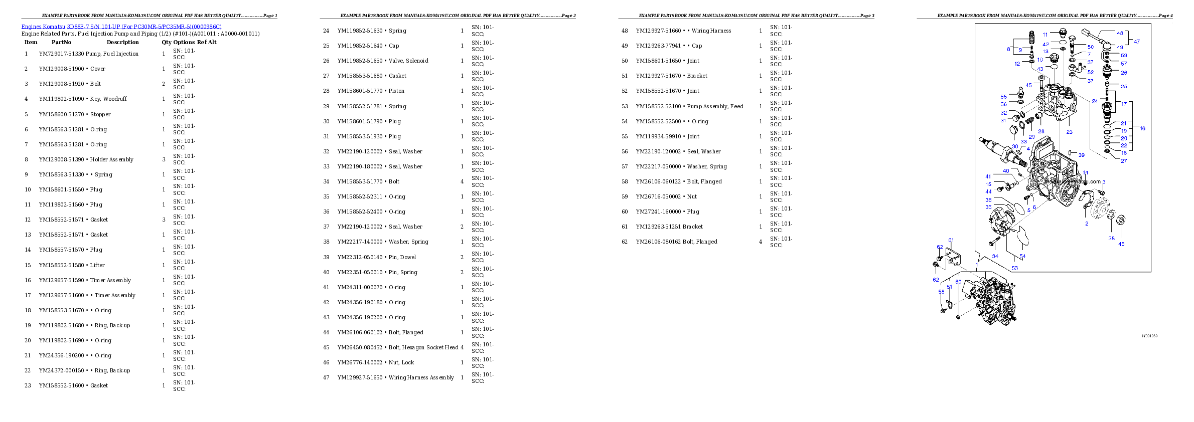 Protected: 3D88E-7 S/N 101-UP (For PC30MR-5/PC35MR-5) Partsbook