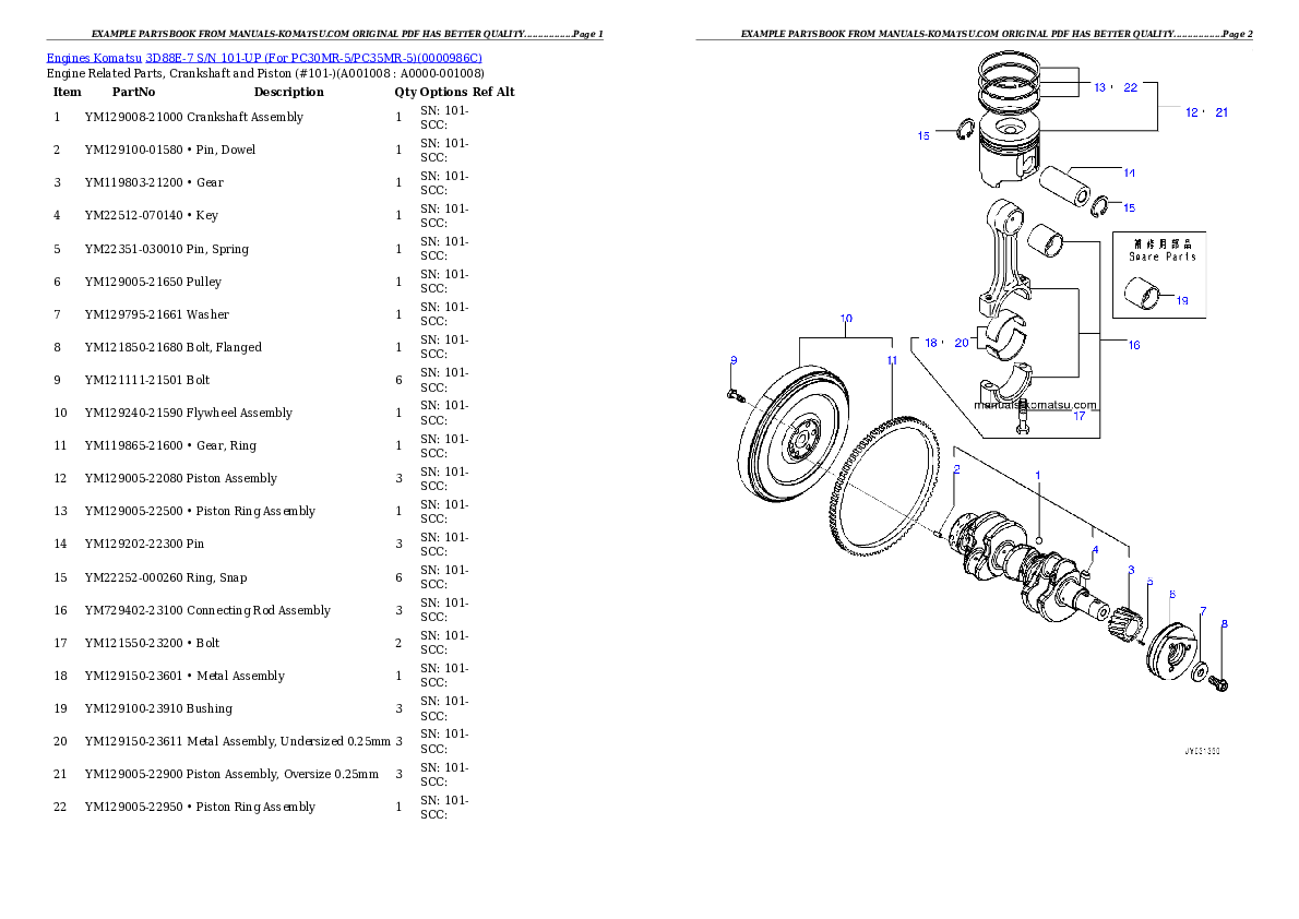 Protected: 3D88E-7 S/N 101-UP (For PC30MR-5/PC35MR-5) Partsbook