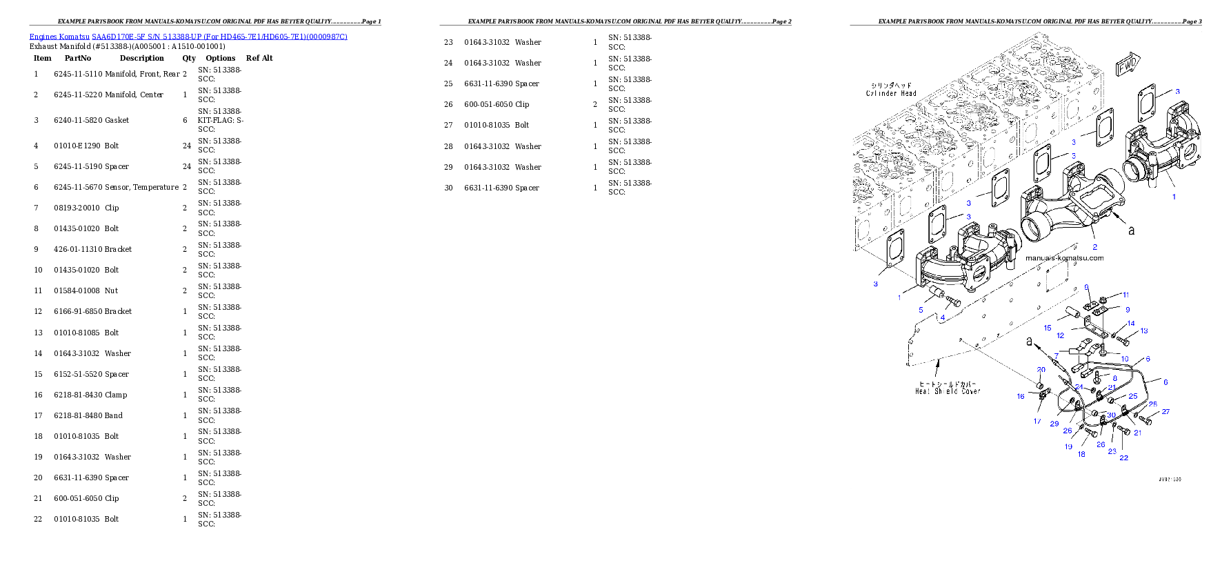 Protected: SAA6D170E-5F S/N 513388-UP (For HD465-7E1/HD605-7E1) Partsbook