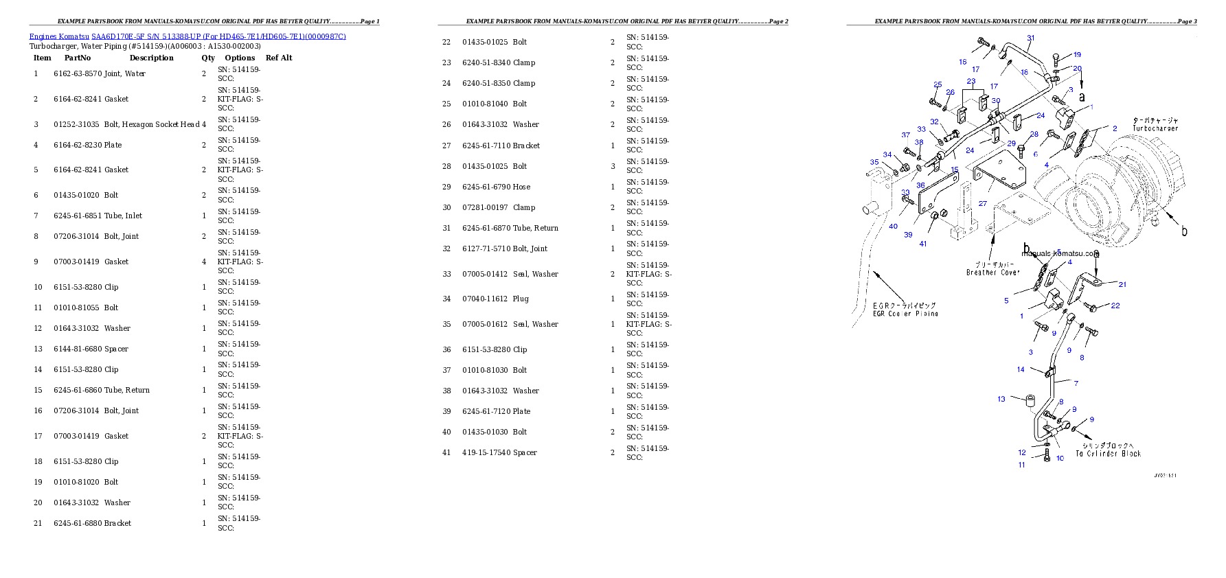 Protected: SAA6D170E-5F S/N 513388-UP (For HD465-7E1/HD605-7E1) Partsbook
