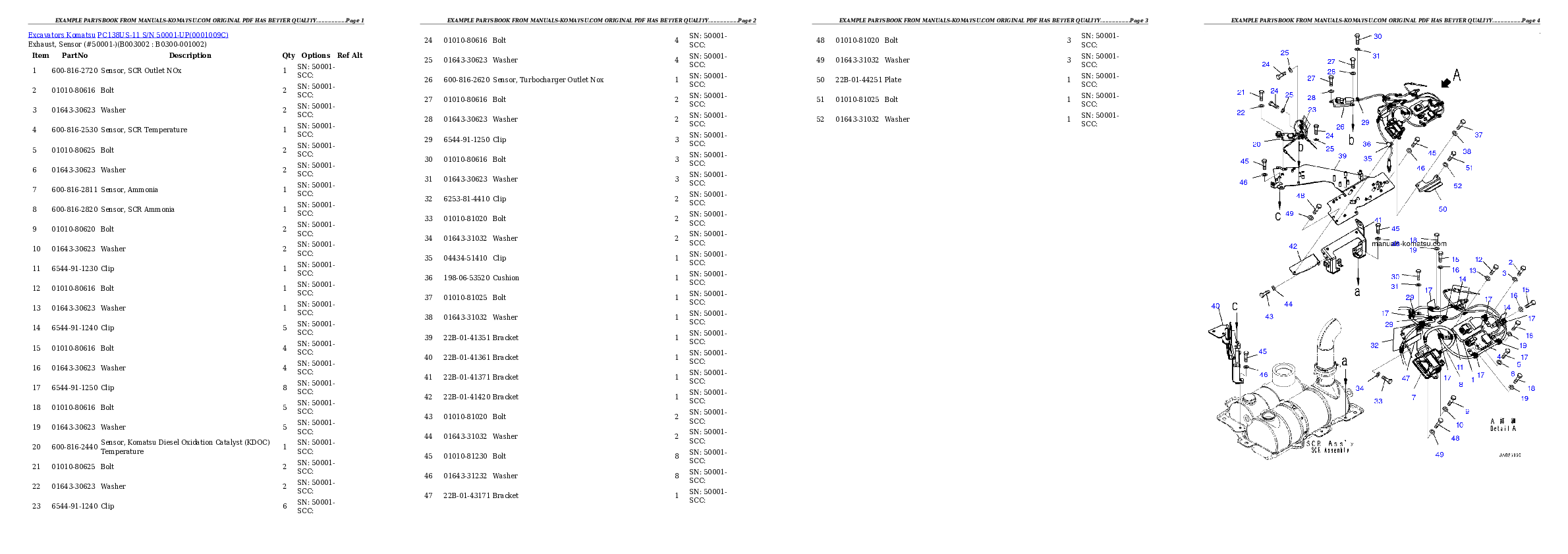 Protected: PC138US-11 S/N 50001-UP Partsbook