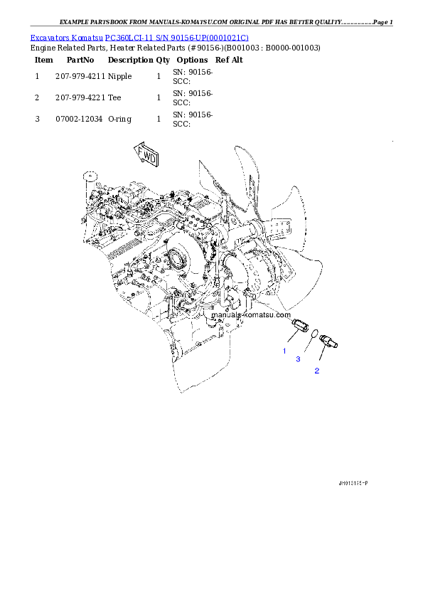 PC360LCI-11 S/N 90156-UP Partsbook