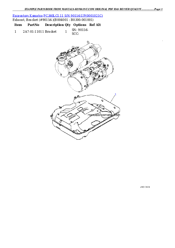 Protected: PC360LCI-11 S/N 90156-UP (For KAL) Partsbook