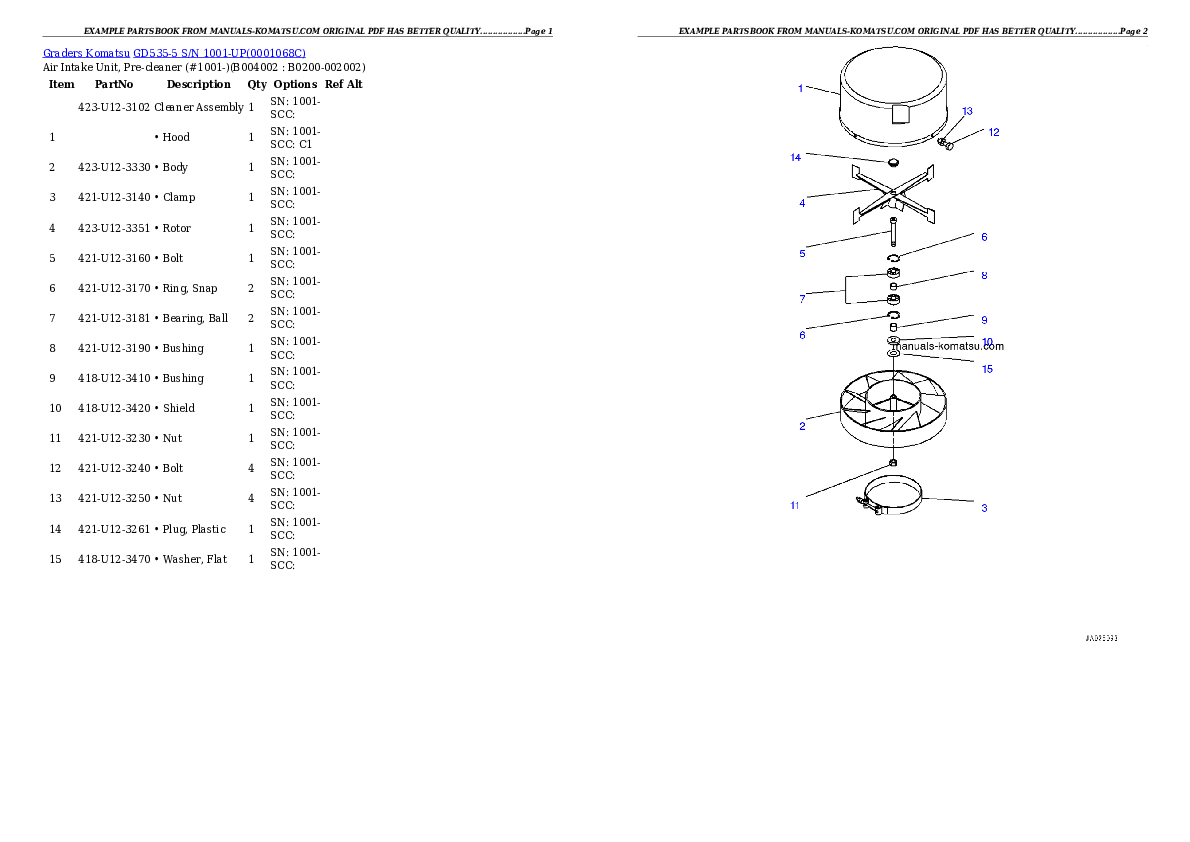 Protected: GD535-5 S/N 1001-UP Partsbook