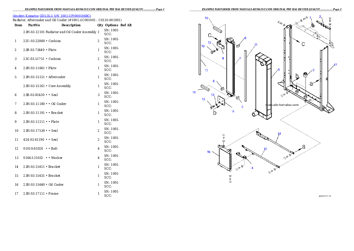 Protected: GD535-5 S/N 1001-UP Partsbook