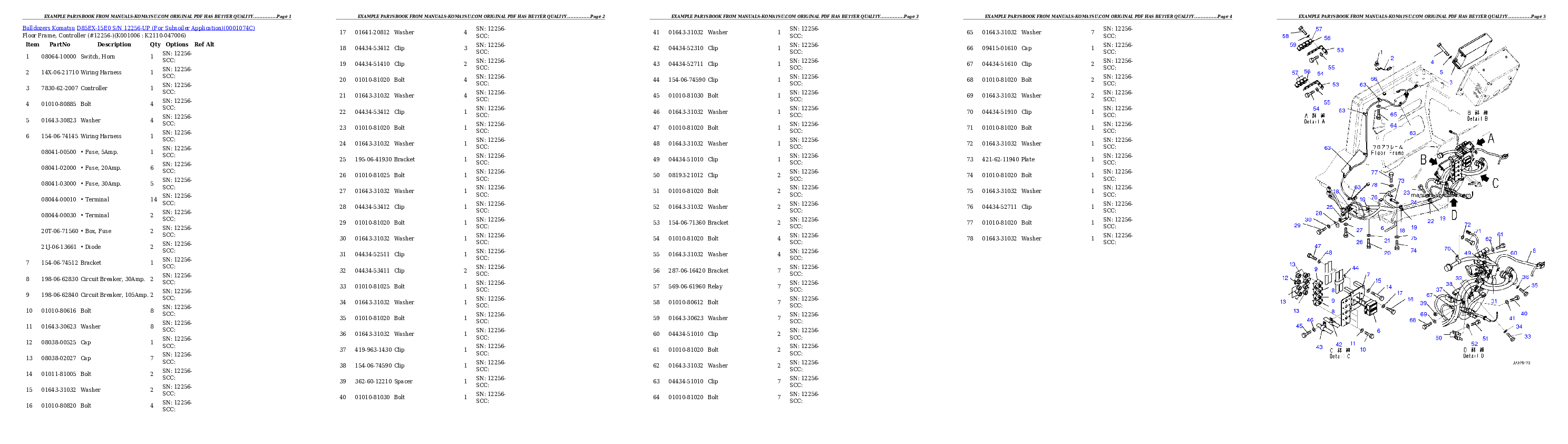 Protected: D85EX-15E0 S/N 12256-UP (For Subsoiler Application) Partsbook