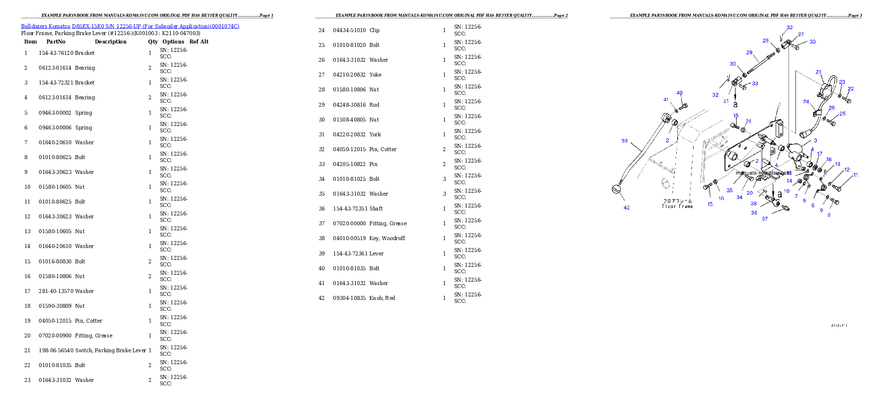 Protected: D85EX-15E0 S/N 12256-UP (For Subsoiler Application) Partsbook