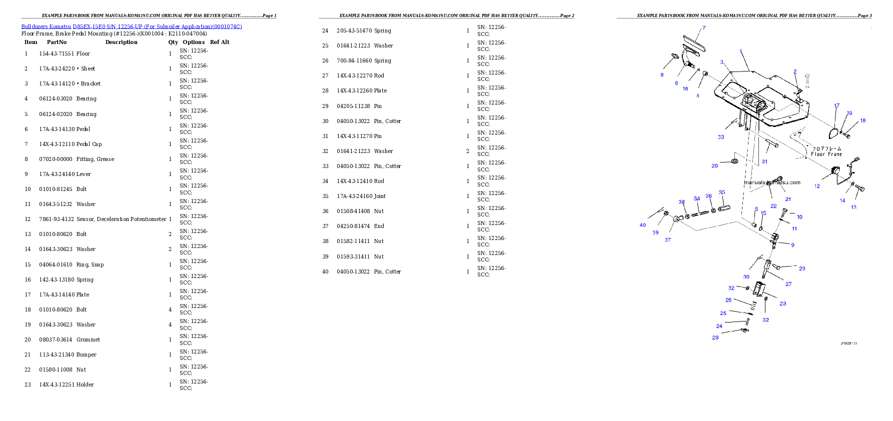 Protected: D85EX-15E0 S/N 12256-UP (For Subsoiler Application) Partsbook