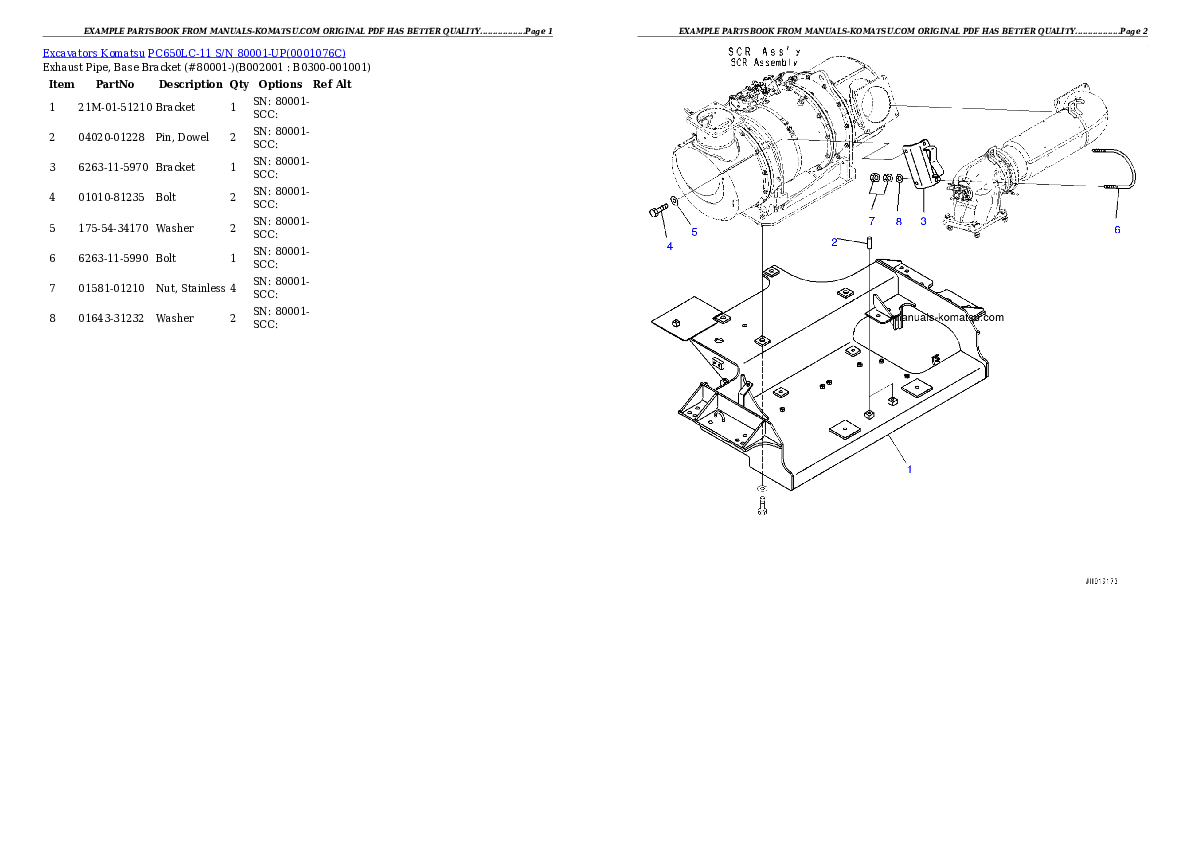 Protected: PC650LC-11 S/N 80001-UP Partsbook