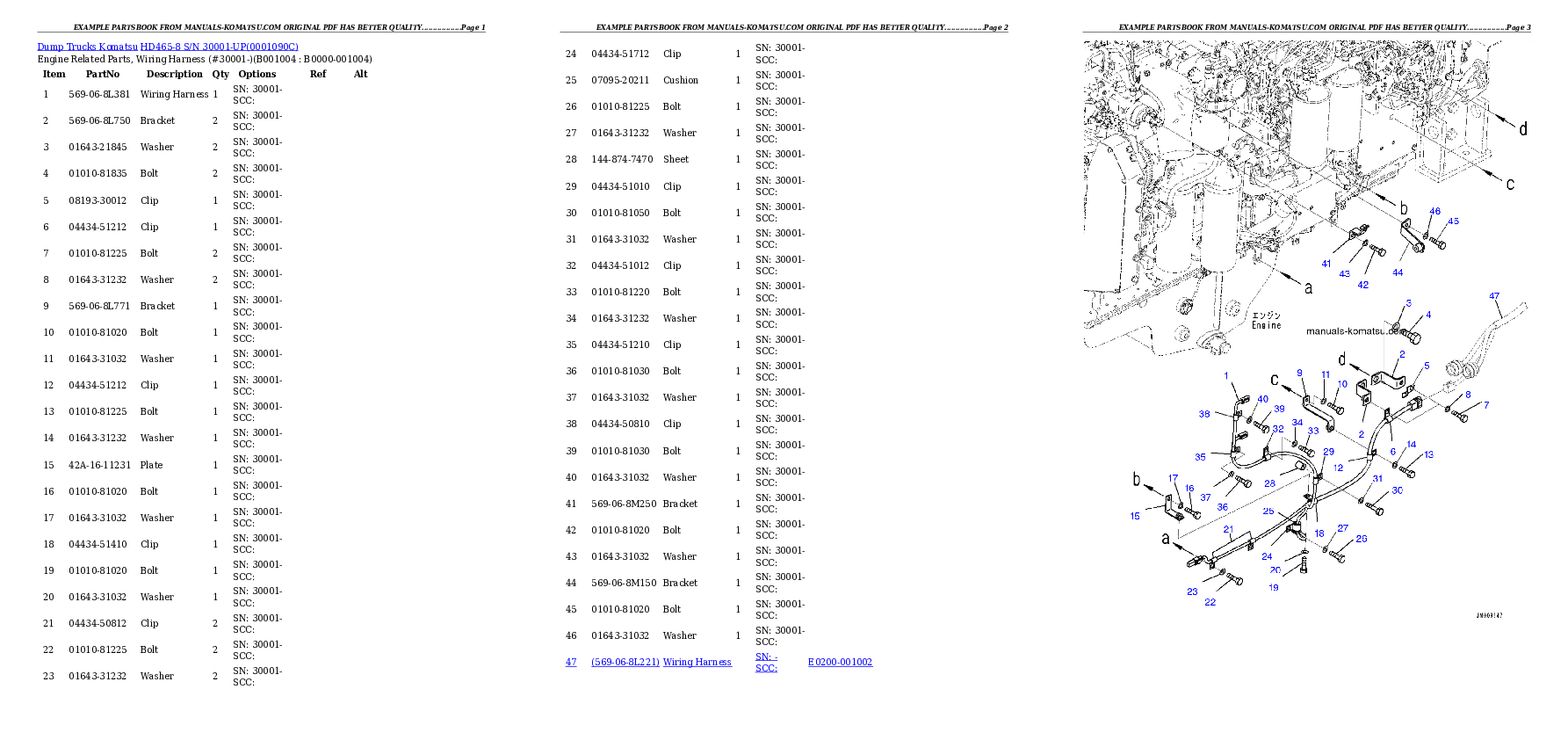 Protected: HD465-8 S/N 30001-UP Partsbook