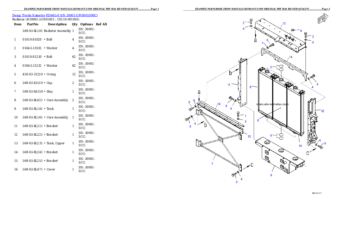 Protected: HD465-8 S/N 30001-UP Partsbook