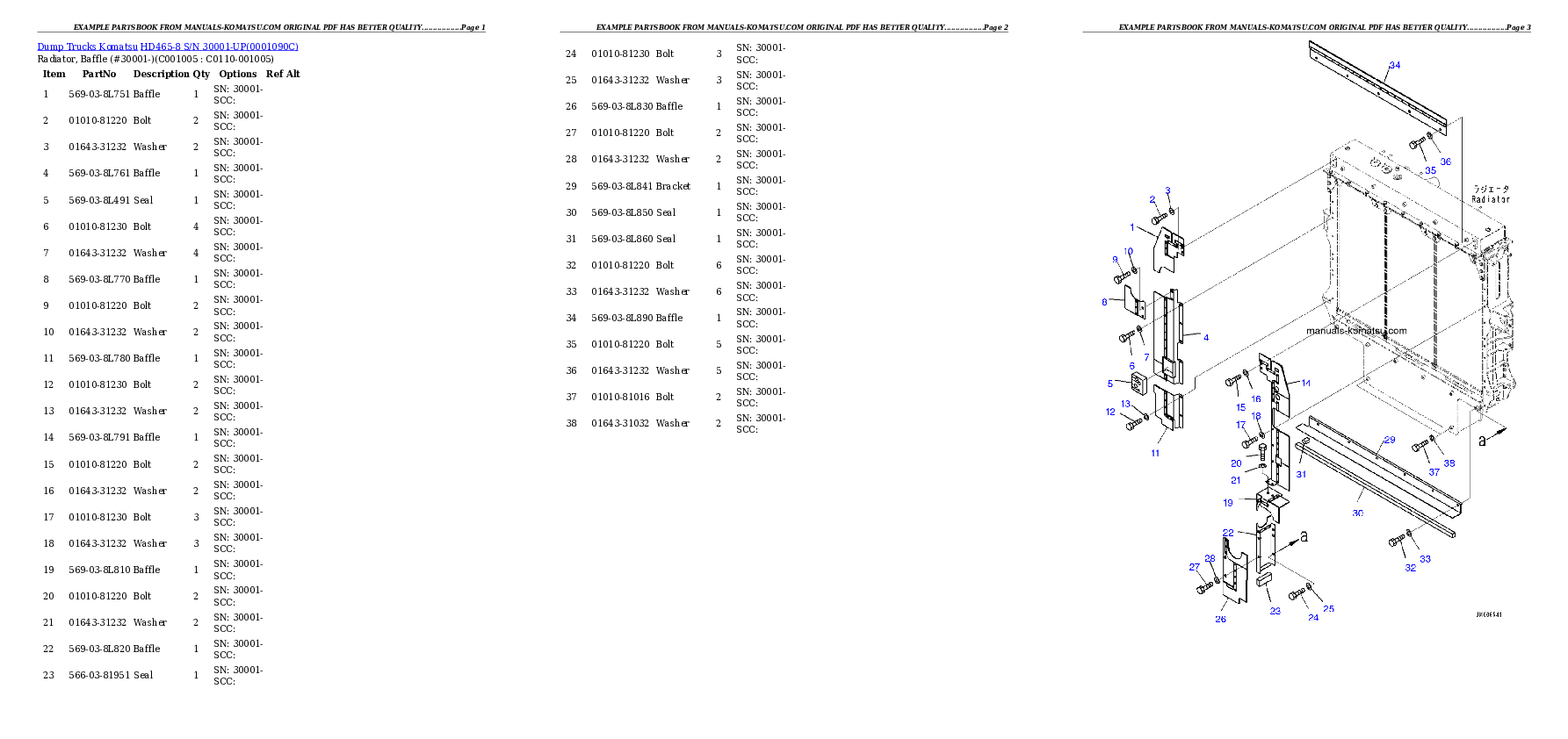 Protected: HD465-8 S/N 30001-UP Partsbook