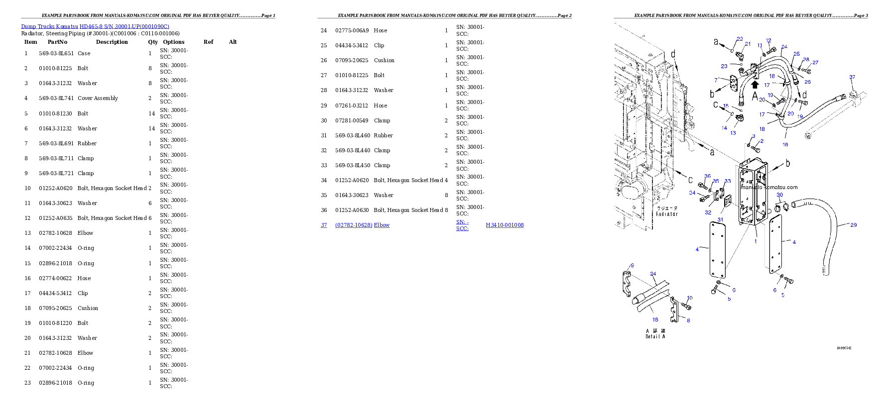 Protected: HD465-8 S/N 30001-UP Partsbook