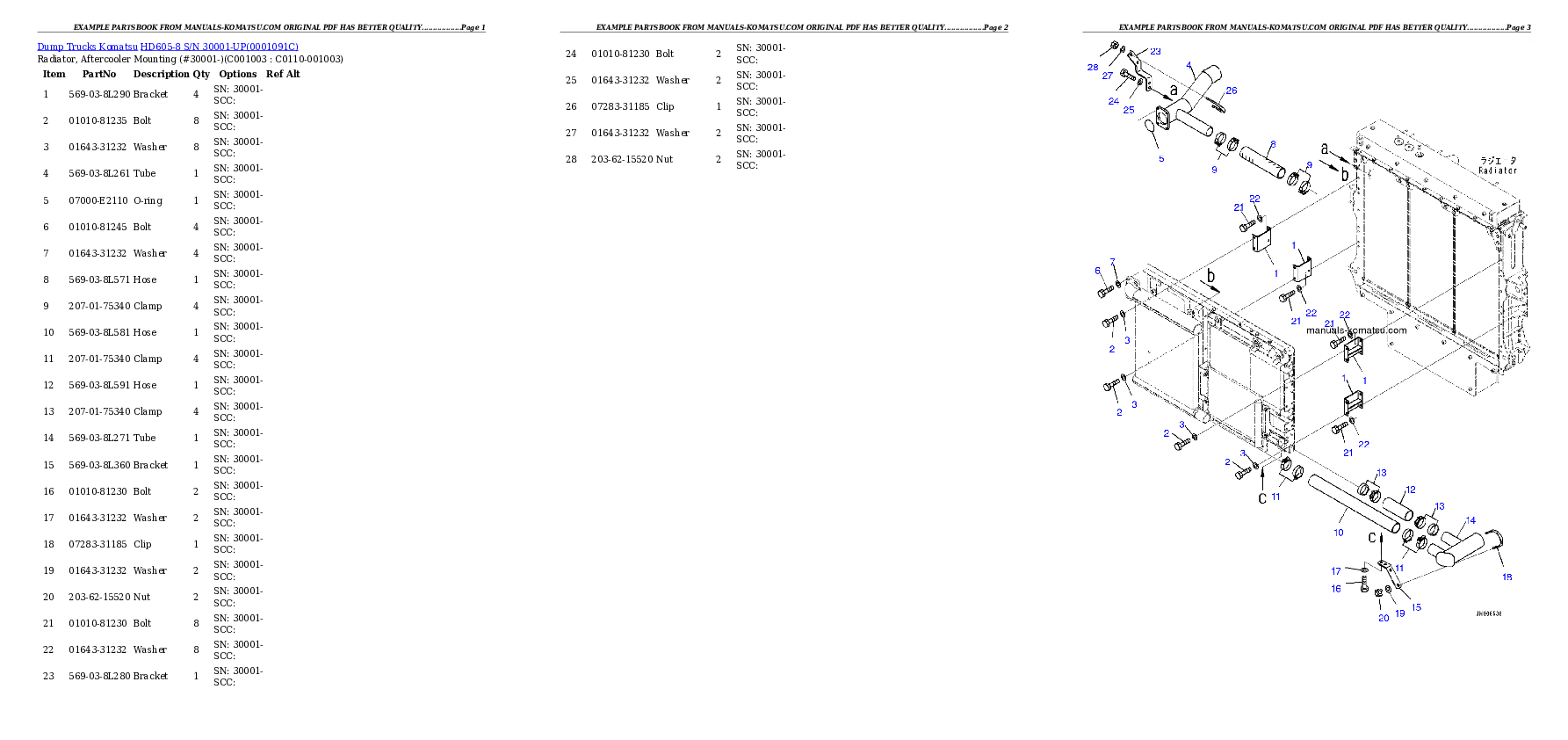 Protected: HD605-8 S/N 30001-UP Partsbook