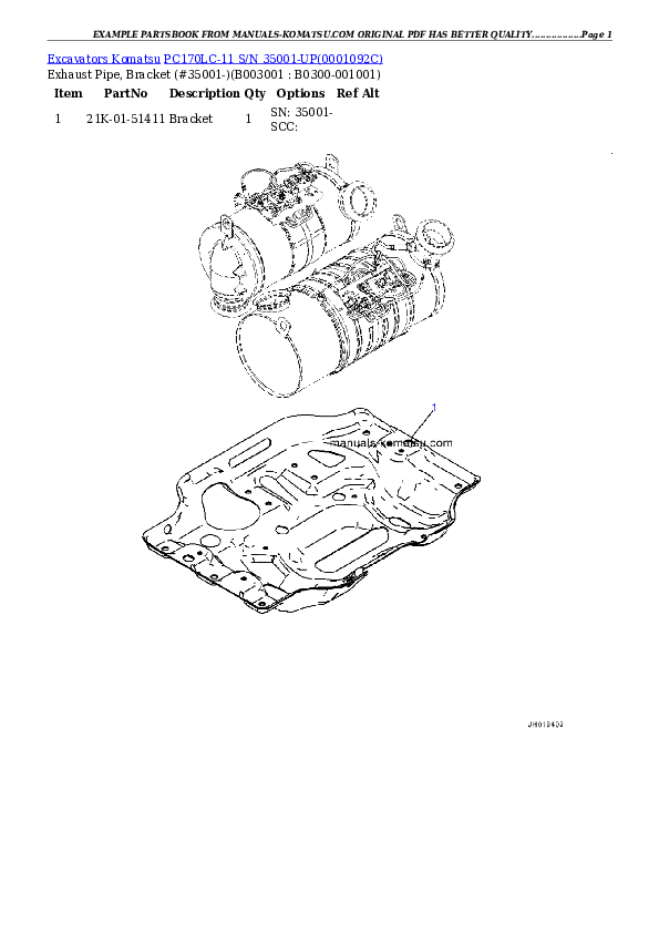 Protected: PC170LC-11 S/N 35001-UP Partsbook