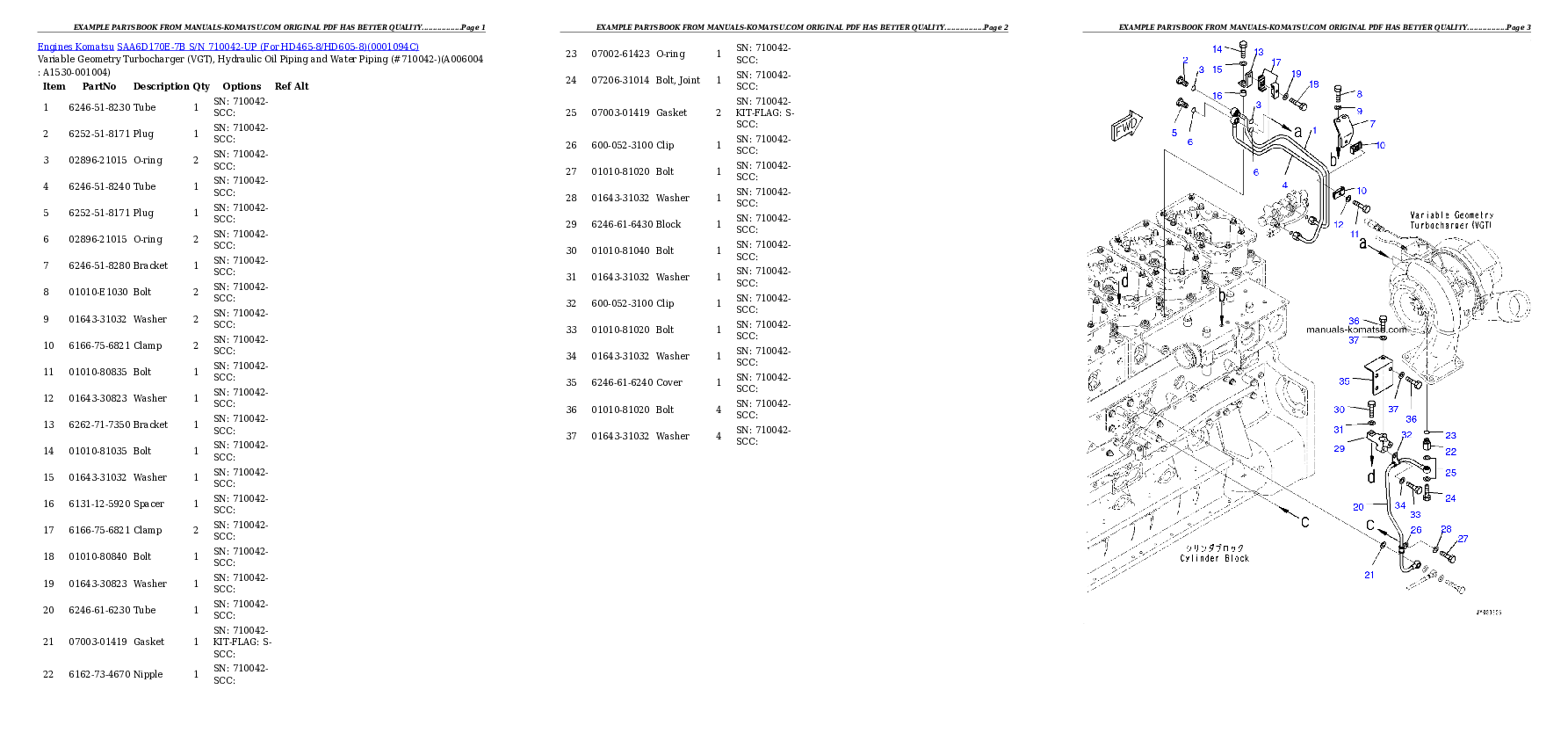 Protected: SAA6D170E-7B S/N 710042-UP (For HD465-8/HD605-8) Partsbook