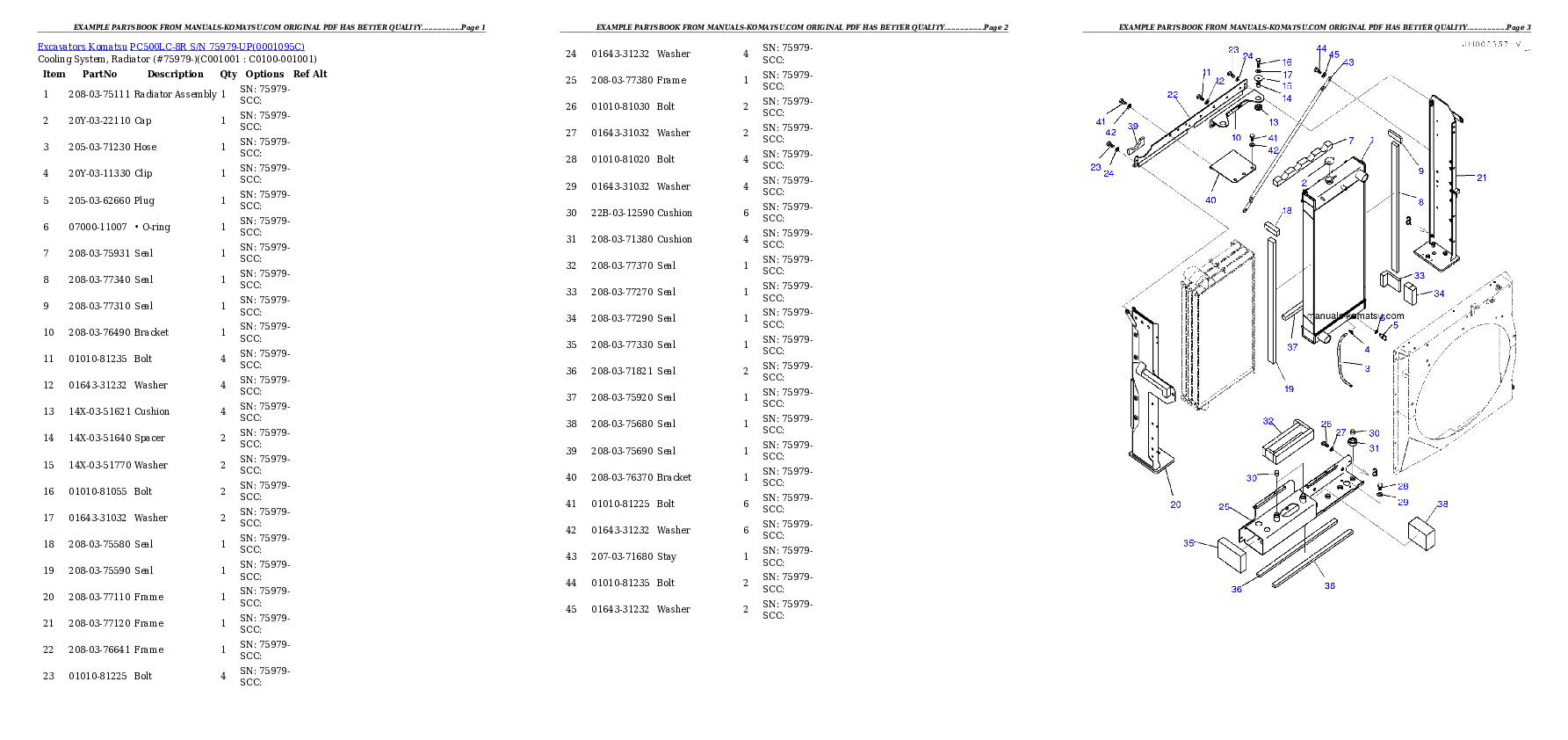 Protected: PC500LC-8R S/N 75979-UP Partsbook