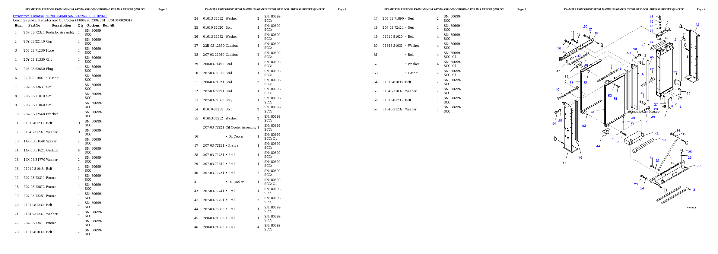 Protected: PC390LC-8M0 S/N 80699-UP Partsbook