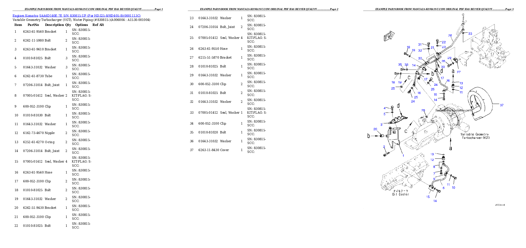 Protected: SAA6D140E-7E S/N 830815-UP (For HD325-8/HD405-8) Partsbook