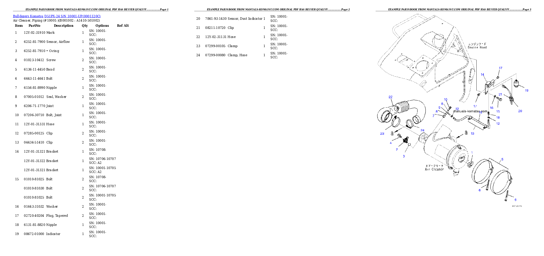 D51PX-24 S/N 10001-UP Partsbook